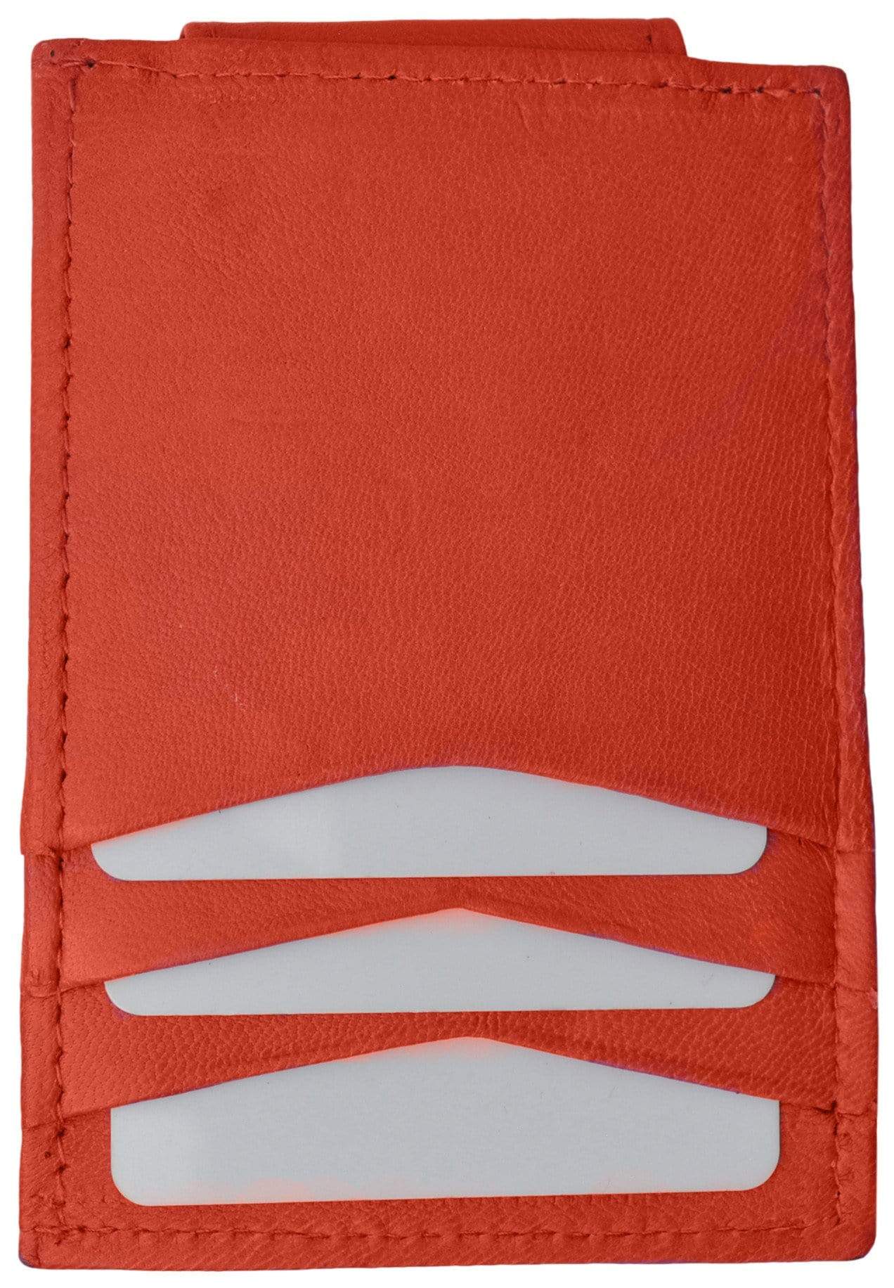 Mens Genuine Leather Money Clip Credit Card Holder Wallet Multiple Colors 1010R (C)-menswallet