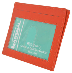 Premium High quality Genuine Leather Slim Simple ID Credit Card Holder Thin Wallet P 270 CF-menswallet