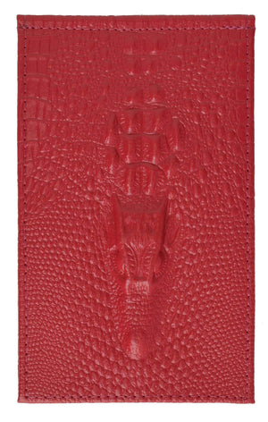 Ladies New Fashion Croco Embossed Horizontal Credit Card ID Holder 118-1268 (C)-menswallet