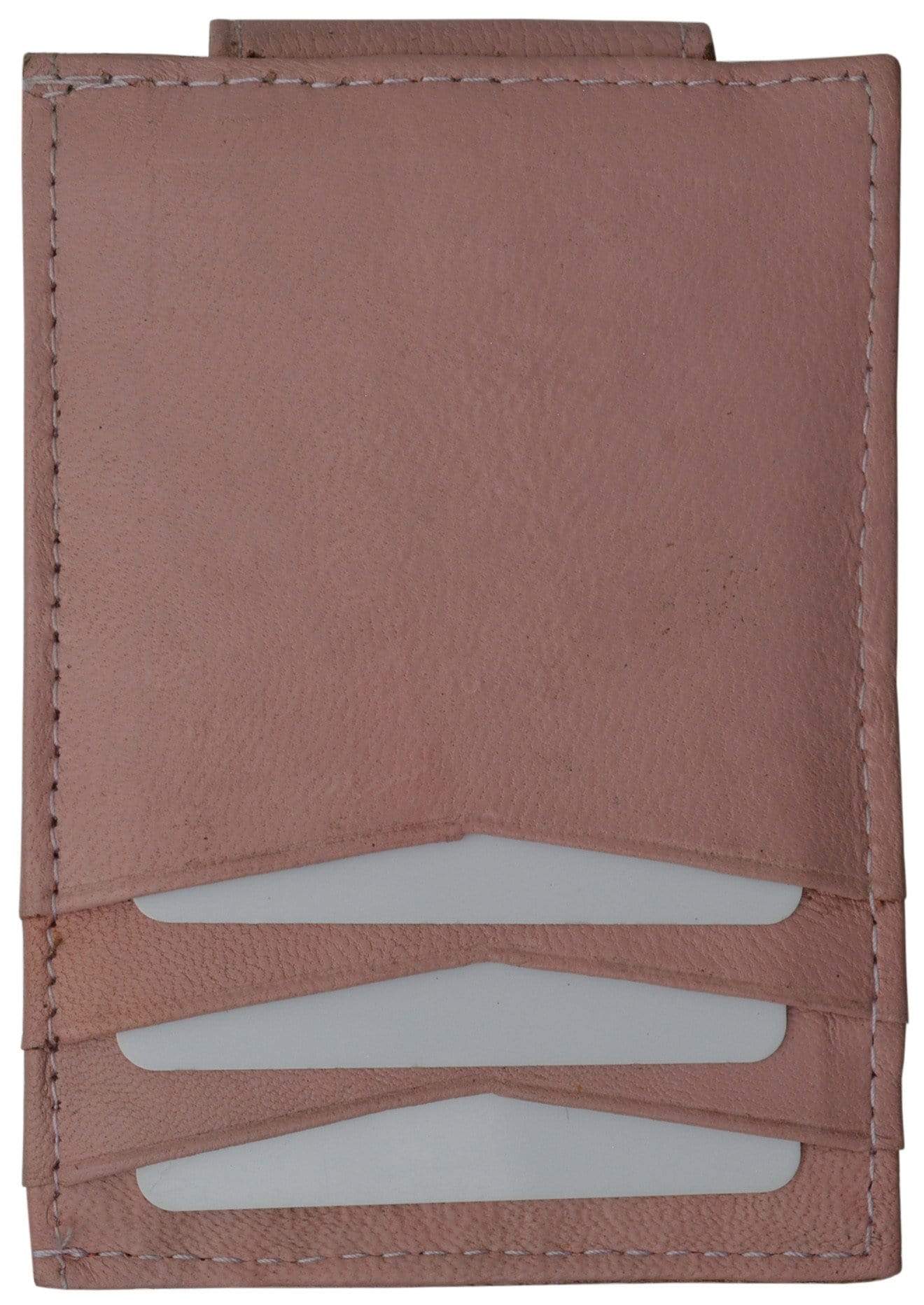 Mens Genuine Leather Money Clip Credit Card Holder Wallet Multiple Colors 1010R (C)-menswallet