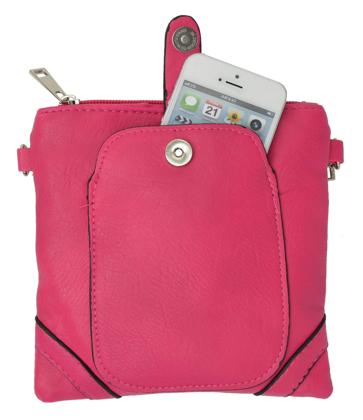 Women's Mini Square Crossbody Handbag with Cell Phone Pouch-menswallet