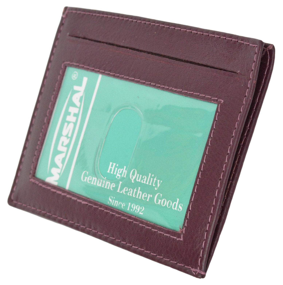 thumbnail image 2 of Soft Genuine Leather Slim Mini ID Holder - Front Pocket Card Case Bifold Wallet 2 of 4