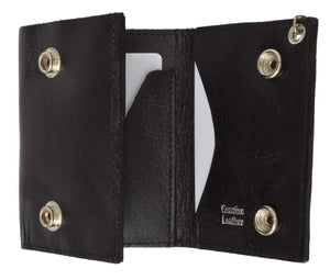 Red Eagle Imprint Biker Chain Trifold Wallet Genuine Leather 946-43 (C)-menswallet