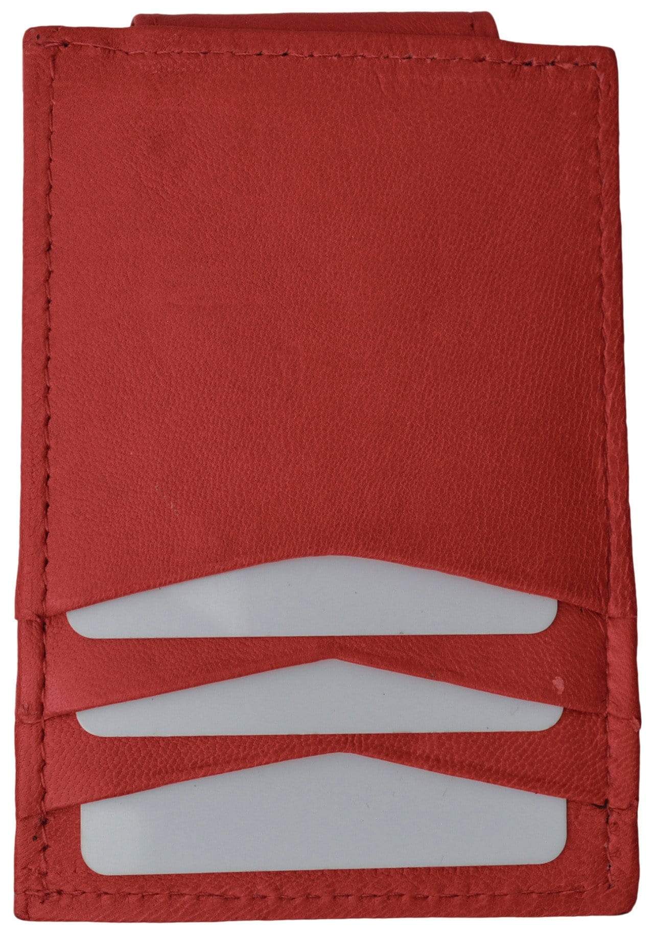 Mens Genuine Leather Money Clip Credit Card Holder Wallet Multiple Colors 1010R (C)-menswallet