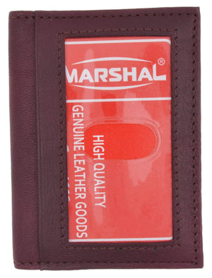 Mens Wallet Bifold Genuine Leather Slim Small Credit Card ID Holder with Front ID Licence Window-menswallet