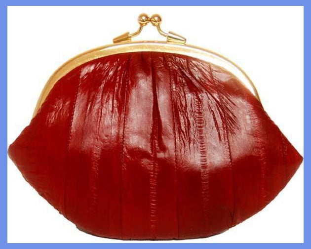 Marshal Women Eel Skin Small Coin Purse E 10 SM, Men's, Red