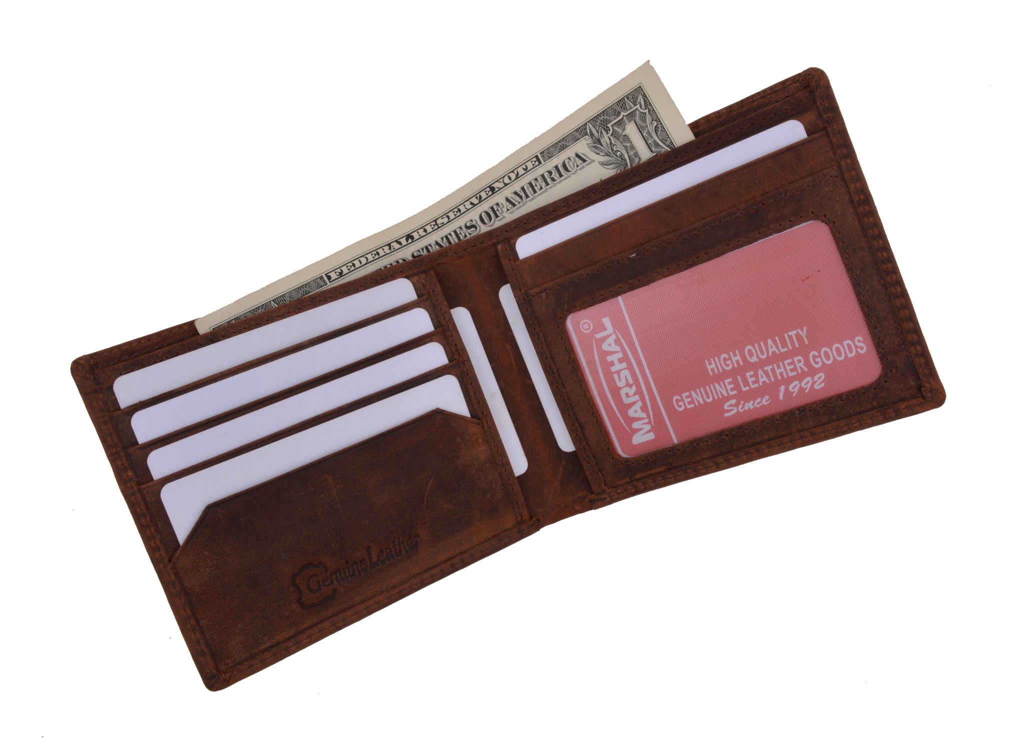 RFID Blocking Men's Vintage Genuine Leather Slim Bifold Wallet RFIDP60HTC - wallets for men's at mens wallet