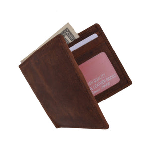 RFID Blocking Men's Vintage Genuine Leather Slim Bifold Wallet RFIDP60HTC-menswallet