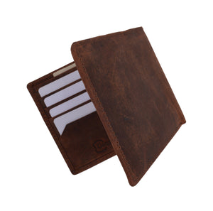 RFID Blocking Men's Vintage Genuine Leather Slim Bifold Wallet RFIDP60HTC-menswallet