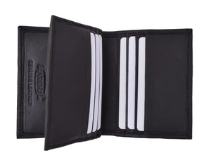 RFID Blocking Premium Genuine Leather Multi Credit Card Holder Wallet with Center Flap RFIDP74-menswallet