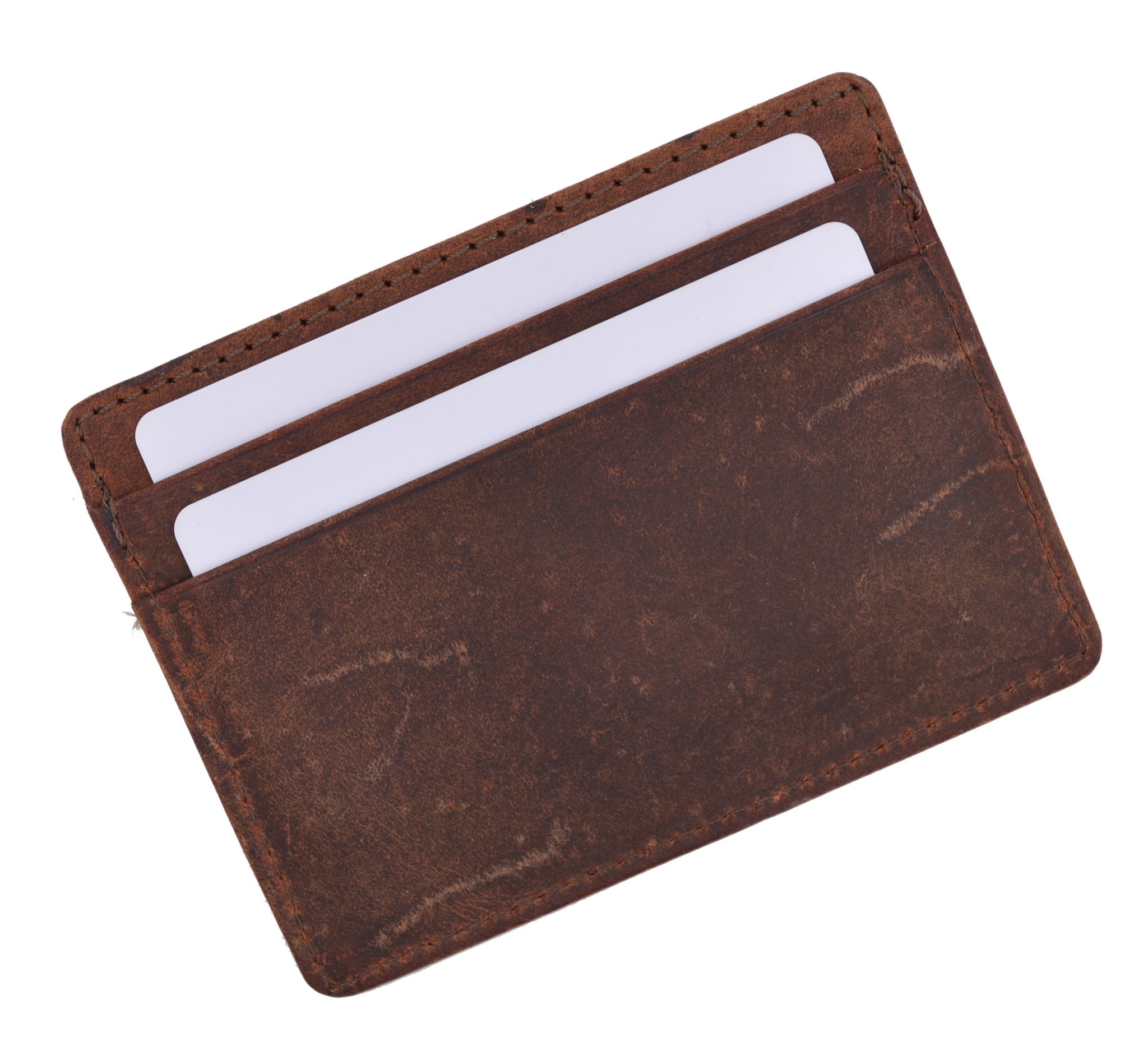 RFID Blocking Slim Vintage Look Leather Wallet Credit Card Case Sleeve Card Holder Thin Wallet RFID170HTC - wallets for men's at mens wallet