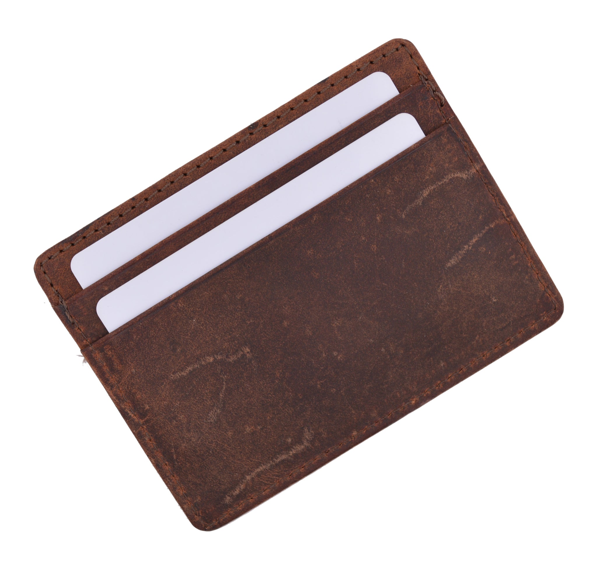 RFID Blocking Slim Vintage Look Leather Wallet Credit Card Case Sleeve Card Holder Thin Wallet RFID170HTC - wallets for men's at mens wallet