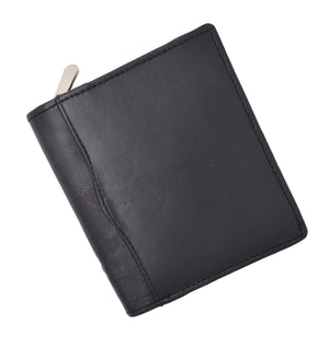RFID Blocking Soft Genuine Leather Zip-Around Credit Card Holder Wallet RFIDP2670-menswallet