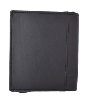 RFID Blocking Soft Genuine Leather Zip-Around Credit Card Holder Wallet RFIDP2670-menswallet