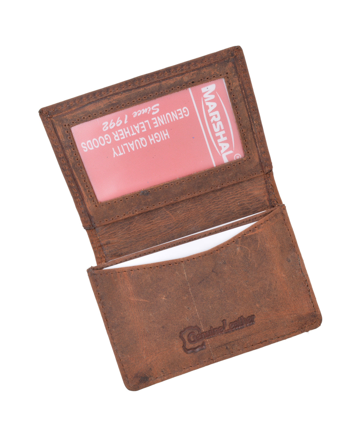 Soft Vintage Genuine Leather RFID Business Card ID Holder with Expandable Pocket RFID70HTC-menswallet
