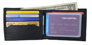Swiss Marshal Men's Soft Premium Leather Bifold ID Credit Card Money Wallet SW-P60-menswallet