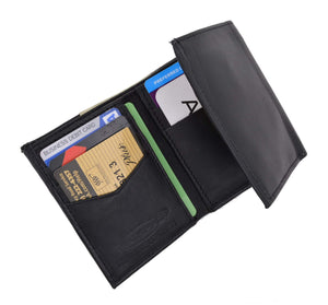 Swiss Marshal Men's Trifold Genuine Leather Center Flap Credit Card ID Holder Wallet SM-P2855-menswallet