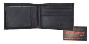 Swiss Marshal Soft Premium Leather Men's Bifold Wallet W/ Removable Leather Credit Card Case SM-P1154-menswallet