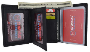 Swiss Marshall SET of 2-12 Page Plastic Wallet Insert Made in USA for Bifold Billfold or Trifolds Side Load-menswallet