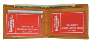 Cowhide Leather Slim Bifold Wallet with ID Window and Credit Card Sleeves 1310 CF-menswallet
