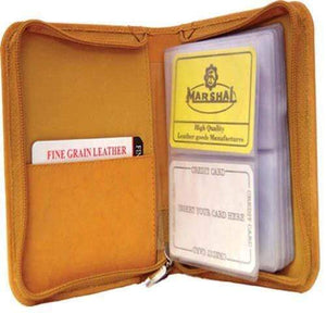 Medium Genuine Leather Zip Around Business Credit Card Holder 2670 CF (C)-menswallet