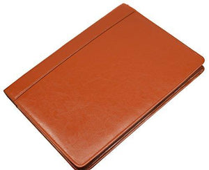 Moga Genuine Leather Travel Writing Pad Portfolio Business Case with Tablet Sleeve-menswallet