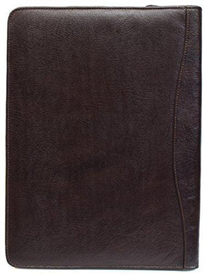 Moga Genuine Leather Travel Writing Pad Portfolio Business Case with Tablet Sleeve-menswallet