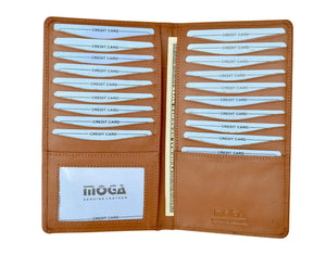 Moga High End Quality Handmade Leather Bifold Credit Card Holder 91529-menswallet