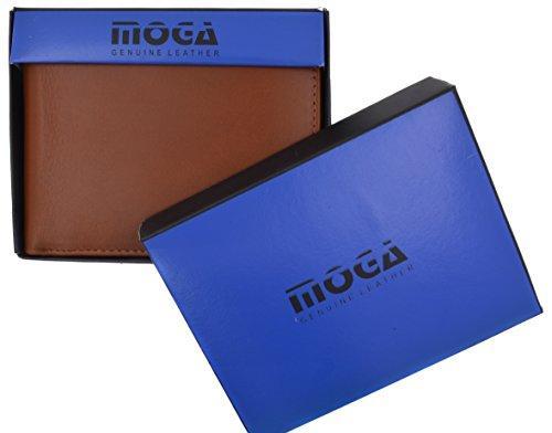 Moga Premium Genuine Leather Deluxe Compact Multi Card Case ID Holder Wallet - wallets for men's at mens wallet