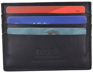 Moga Slim Leather Wallet Credit Card Case Sleeve Card Holder With ID Window-menswallet