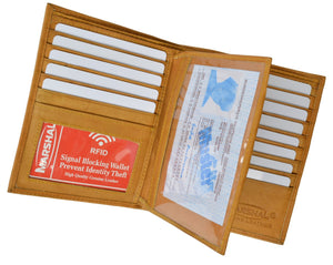 RFID Blocking Bifold Hipster Multi Credit Card ID Holder Wallet Premium Leather RFID 5502 (C)-menswallet