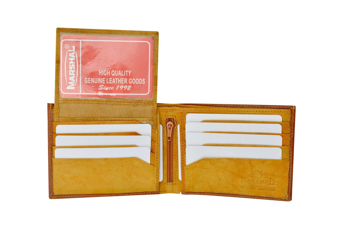 Special Series Ostrich Pattern Mens Leather Removable ID Flap Bifold Wallet 5562 CF - wallets for men's at mens wallet