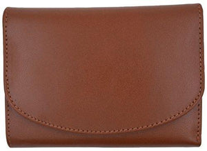 Women's Genuine Leather Compact Double ID Windows Credit Card Holder Wallet With Zippered Pocket by Moga-menswallet