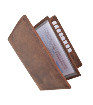 Vintage Genuine Leather RFID Blocking Bifold Hipter Multi Card ID Holder Men's Wallet RFID5502HTC-menswallet
