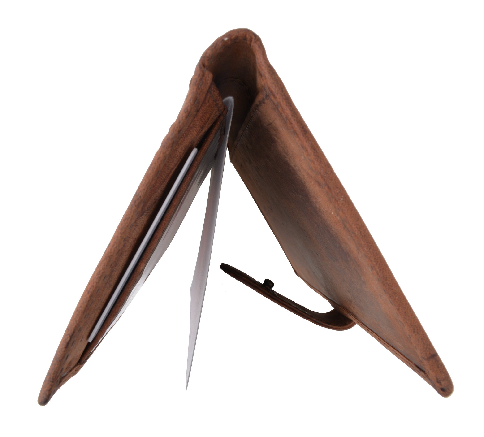 Vintage Genuine Leather RFID Blocking Simple Checkbook Cover with Snap Closure RFID157HTC - wallets for men's at mens wallet