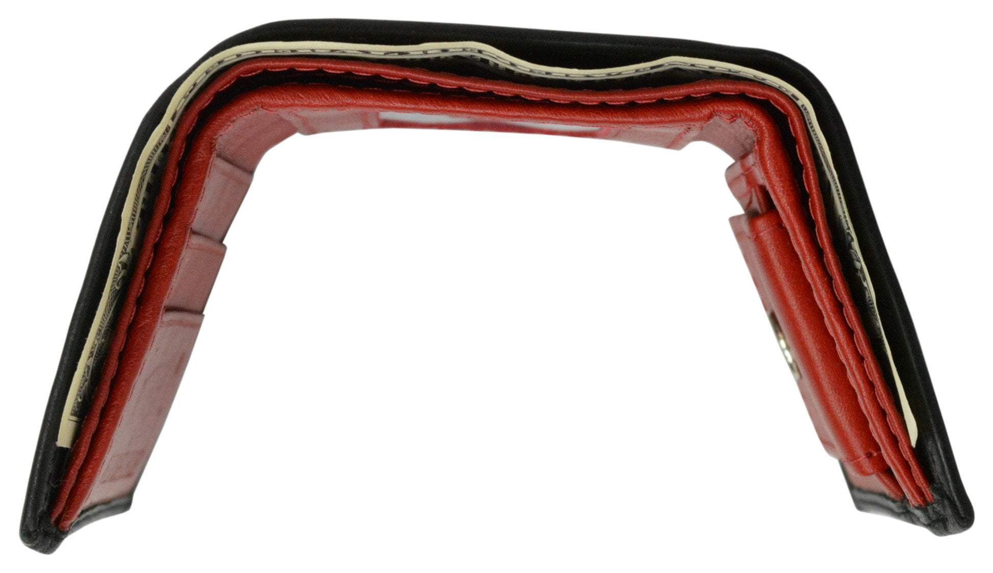 Premium Soft Leather Childrens Trifold Wallet Kids Bicolor Wallet Gift P 825 (C)-menswallet