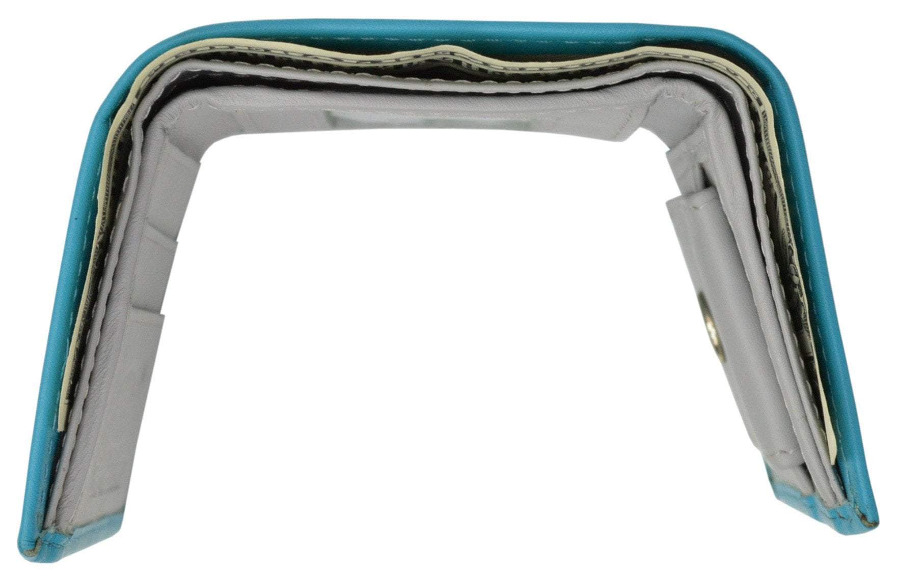 Premium Soft Leather Childrens Trifold Wallet Kids Bicolor Wallet Gift P 825 (C)-menswallet