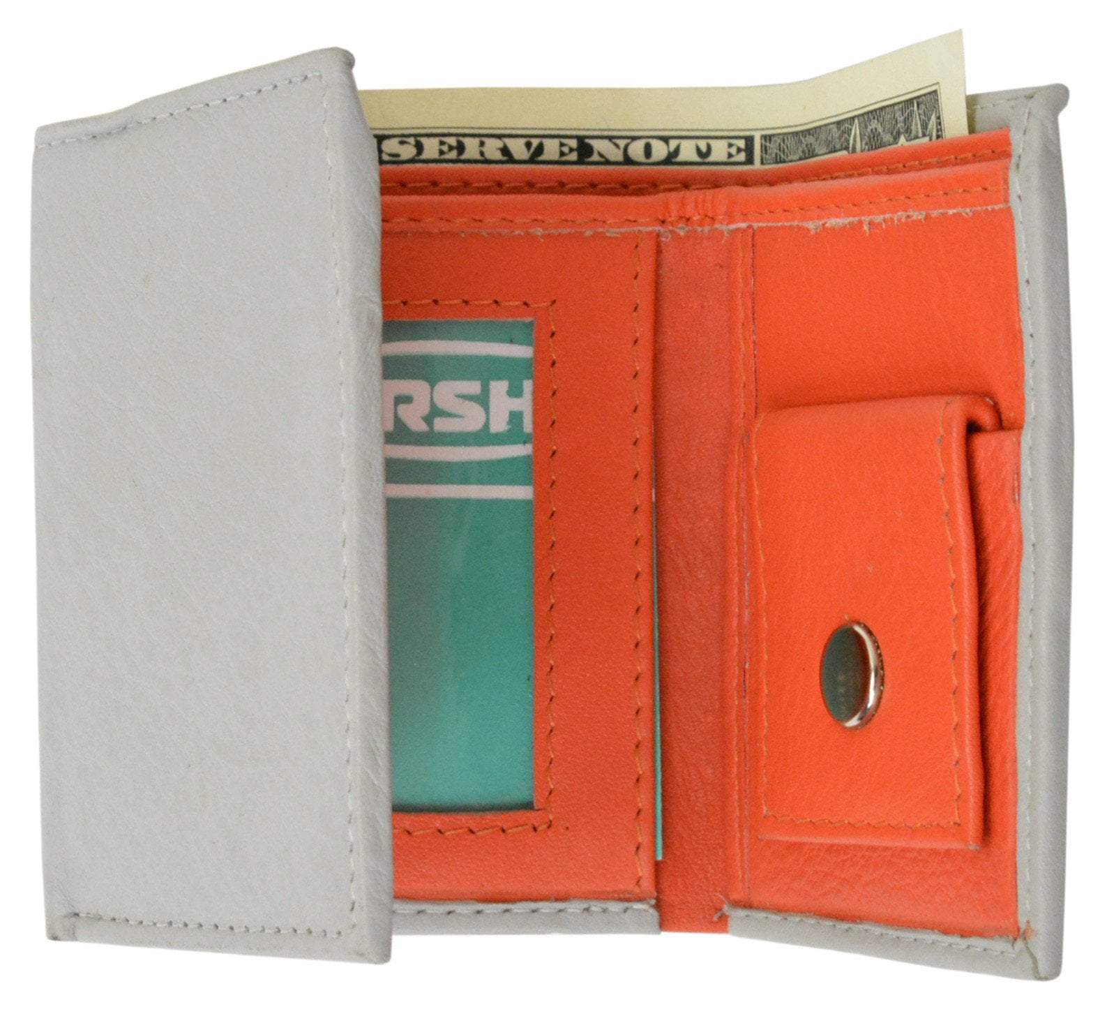 Premium Soft Leather Childrens Trifold Wallet Kids Bicolor Wallet Gift P 825 (C)-menswallet