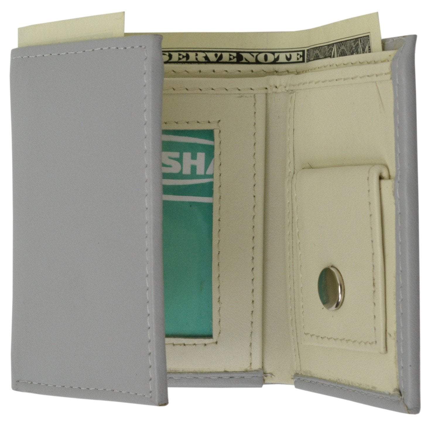 Premium Soft Leather Childrens Trifold Wallet Kids Bicolor Wallet Gift P 825 (C)-menswallet