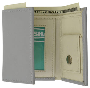 Premium Soft Leather Childrens Trifold Wallet Kids Bicolor Wallet Gift P 825 (C)-menswallet