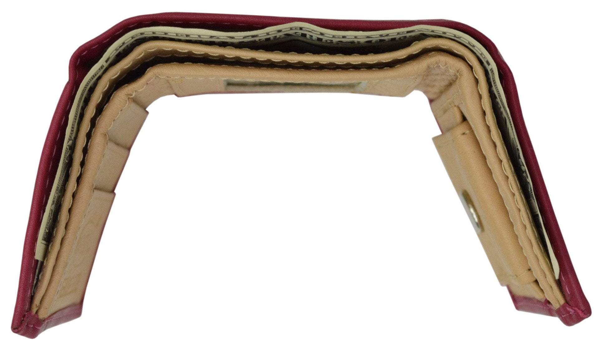 Premium Soft Leather Childrens Trifold Wallet Kids Bicolor Wallet Gift P 825 (C)-menswallet