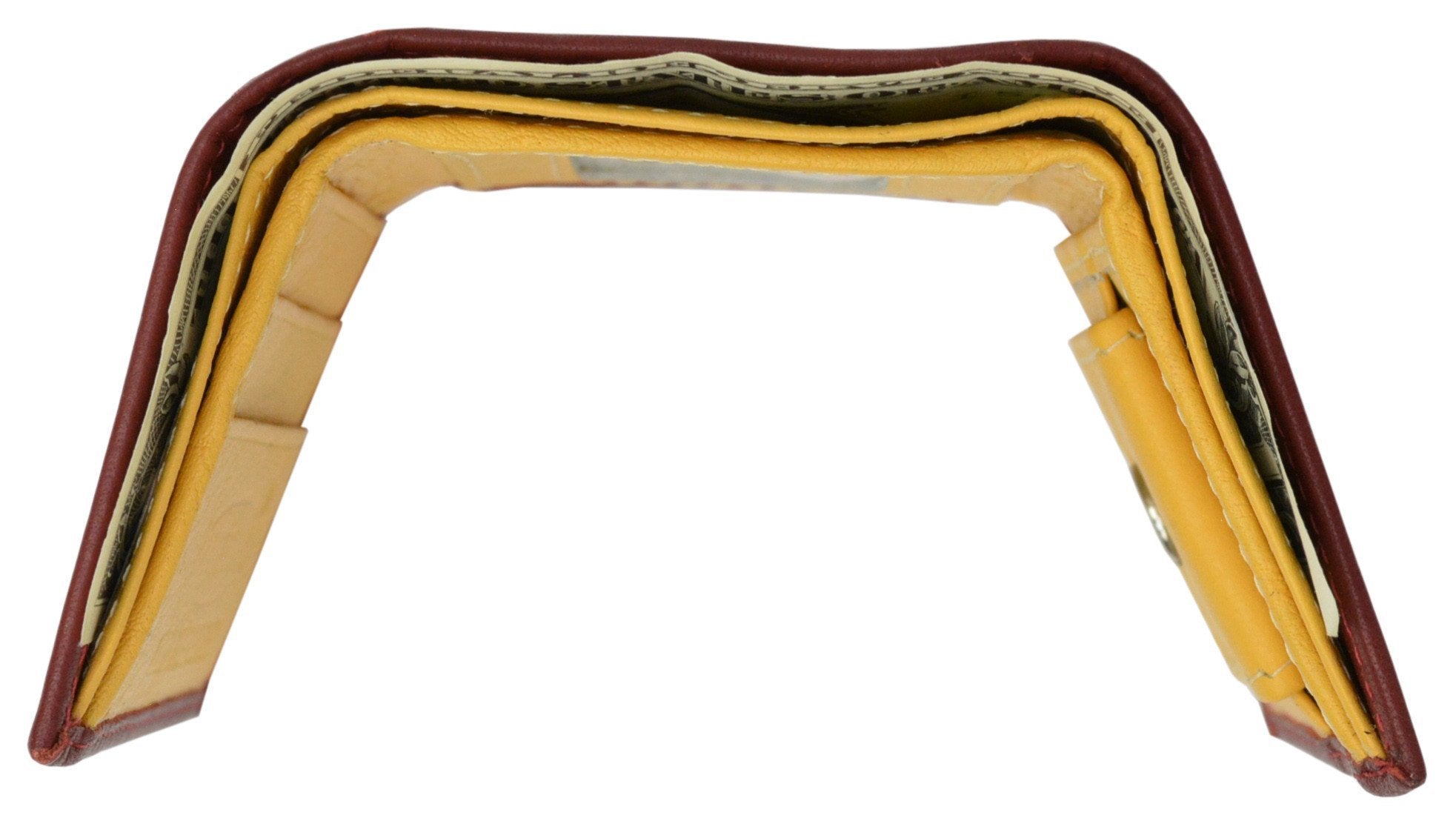 Premium Soft Leather Childrens Trifold Wallet Kids Bicolor Wallet Gift P 825 (C)-menswallet