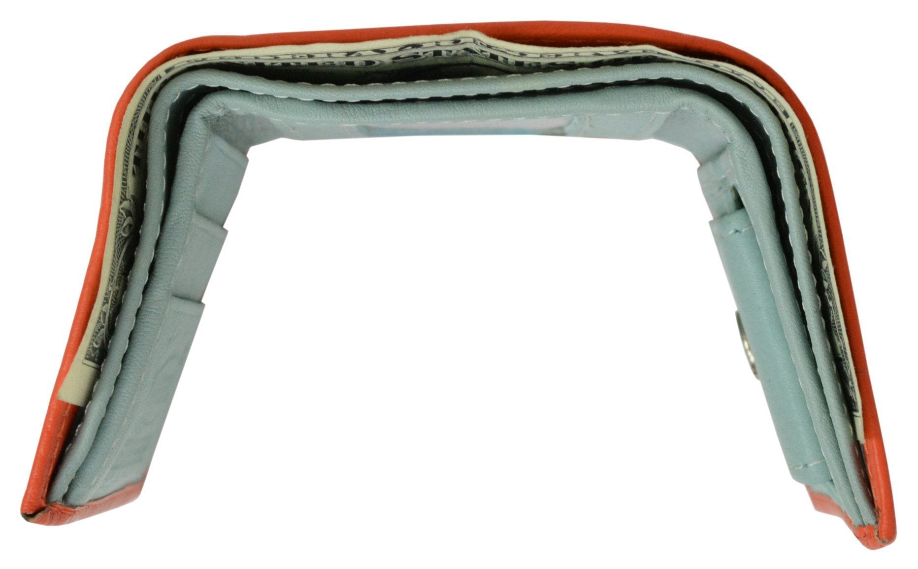 Premium Soft Leather Childrens Trifold Wallet Kids Bicolor Wallet Gift P 825 (C)-menswallet