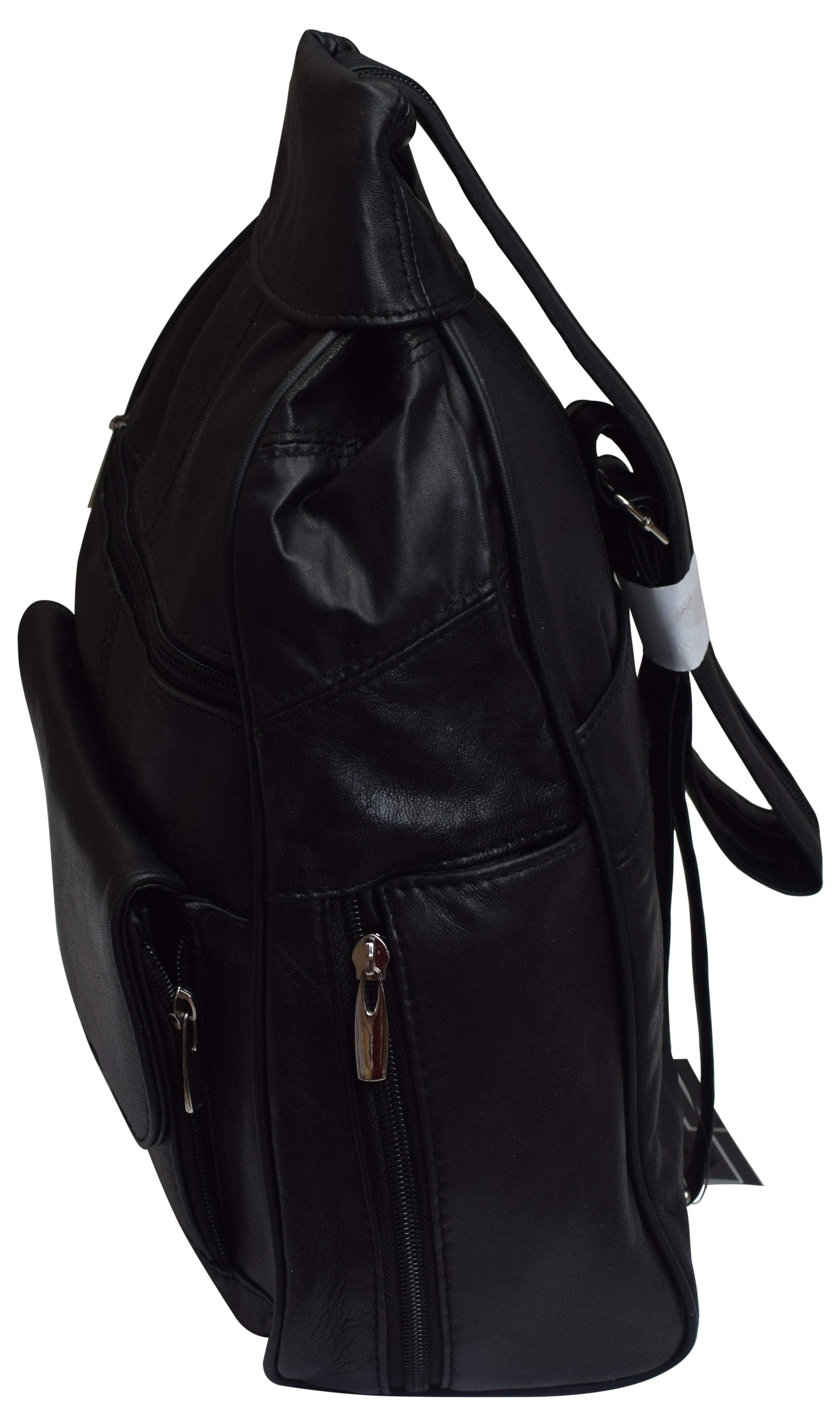 convertable leather backpack travel Women Fashion Genuine Leather Travel Convertible Backpack Purse W/Cellphone Pocket