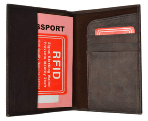 Leather RFID Blocking Passport Case Holder Cover Access Reader Travel New RFID 601 (C)-menswallet