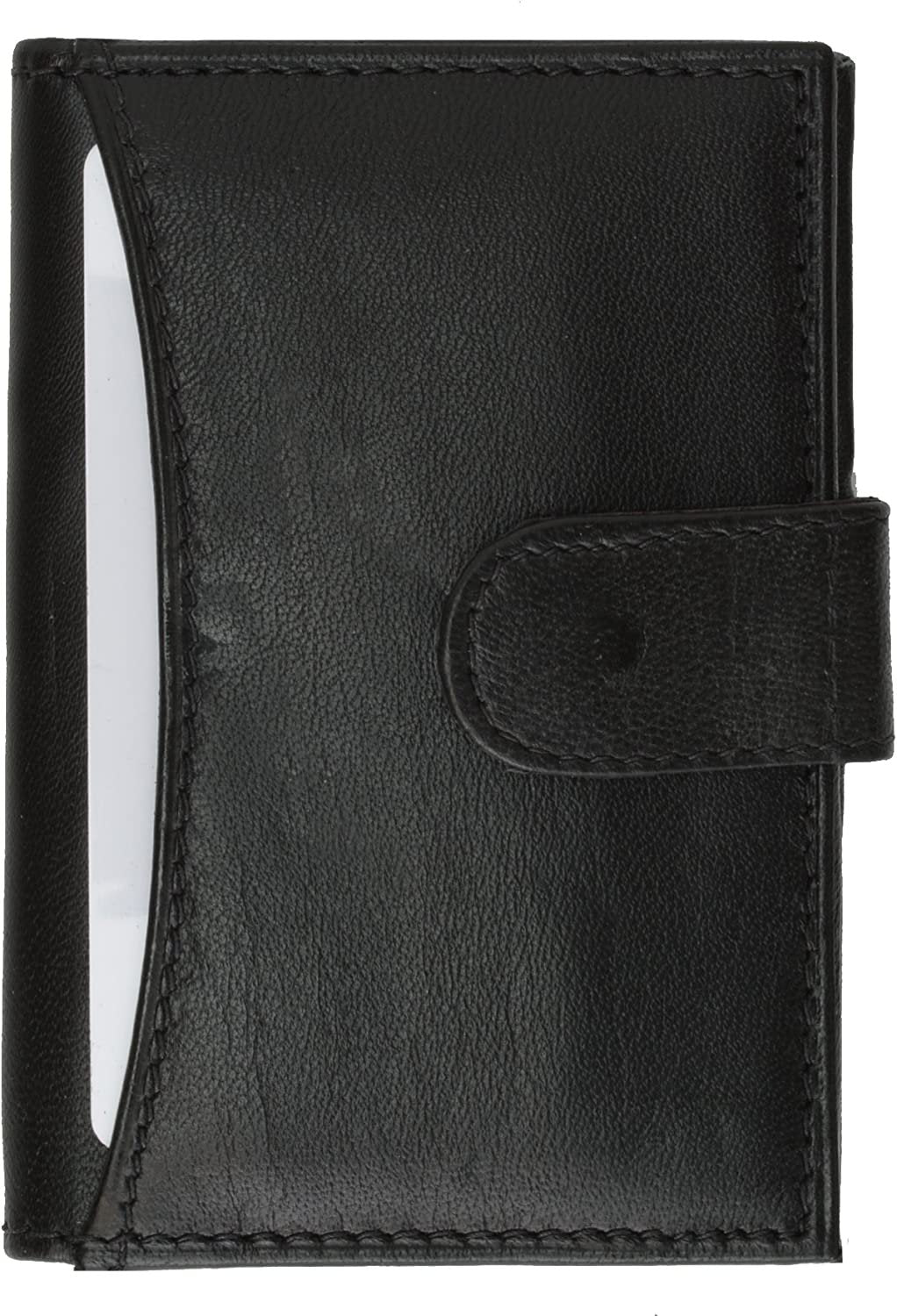 Slim Lamb Leather Credit Card ID Mini Snap Bifold Wallet Driver's License Safe #145C