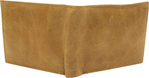 Genuine Leather Men's RFID Blocking Extra Capacity Expandable Snap Bifold Tan Wallet for Men-menswallet