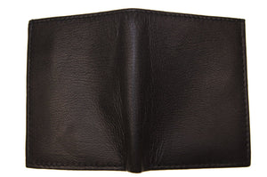 Mens Slim Bifold Wallet Genuine Leather Front Pocket Multi Card Holder Black-menswallet
