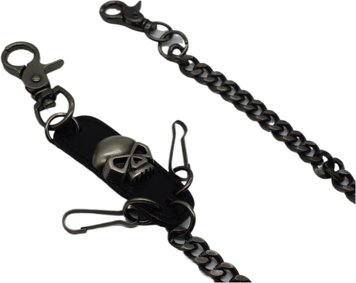 Marshal Men Wallet Skull Chain Biker Long Fashion Jeans Keychain Biker Motorcycle Woman-menswallet