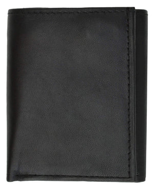 RFID Genuine Leather Trifold ID Card Holder Wallet RFID 1145-menswallet